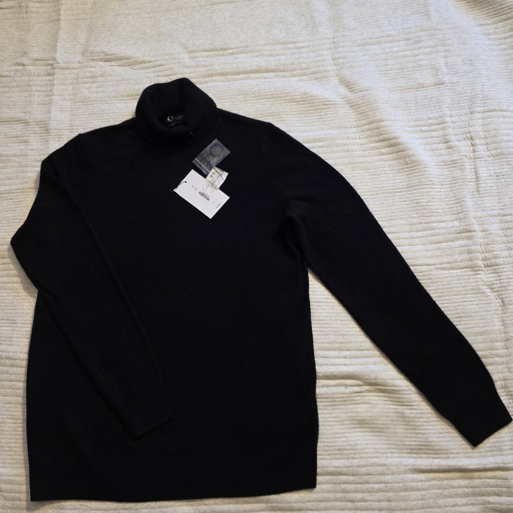 Classic Black Turtleneck Sweater